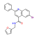 InChI=1/C21H15BrN2O2/c22-15-8-9-19-17(11-15)18(21(25)23-13-16-7-4-10-26-16)12-20(24-19)14-5-2-1-3-6-14/h1-12H,13H2,(H,23,25)