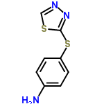 InChI=1/C8H7N3S2/c9-6-1-3-7(4-2-6)13-8-11-10-5-12-8/h1-5H,9H2