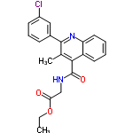 InChI=1/C21H19ClN2O3/c1-3-27-18(25)12-23-21(26)19-13(2)20(14-7-6-8-15(22)11-14)24-17-10-5-4-9-16(17)19/h4-11H,3,12H2,1-2H3,(H,23,26)