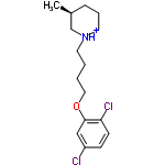 InChI=1/C16H23Cl2NO/c1-13-5-4-9-19(12-13)8-2-3-10-20-16-11-14(17)6-7-15(16)18/h6-7,11,13H,2-5,8-10,12H2,1H3/p+1/t13-/m0/s1