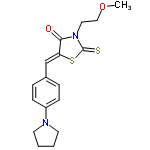 InChI=1/C17H20N2O2S2/c1-21-11-10-19-16(20)15(23-17(19)22)12-13-4-6-14(7-5-13)18-8-2-3-9-18/h4-7,12H,2-3,8-11H2,1H3/b15-12-