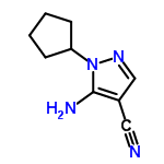 InChI=1/C9H12N4/c10-5-7-6-12-13(9(7)11)8-3-1-2-4-8/h6,8H,1-4,11H2