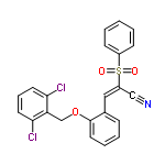 InChI=1/C22H15Cl2NO3S/c23-20-10-6-11-21(24)19(20)15-28-22-12-5-4-7-16(22)13-18(14-25)29(26,27)17-8-2-1-3-9-17/h1-13H,15H2/b18-13+