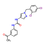 InChI=1/C19H16Cl2N4O2/c1-12(26)13-3-2-4-16(7-13)23-19(27)24-17-9-22-25(11-17)10-14-5-6-15(20)8-18(14)21/h2-9,11H,10H2,1H3,(H2,23,24,27)