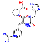 InChI=1/C26H37N9O5/c27-18(8-4-10-31-26(28)29)22(36)33-19(13-17-14-30-15-32-17)23(37)34-20(12-16-6-2-1-3-7-16)24(38)35-11-5-9-21(35)25(39)40/h1-3,6-7,14-15,18-21H,4-5,8-13,27H2,(H,30,32)(H,33,36)(H,34,37)(H,39,40)(H4,28,29,31)