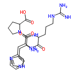 InChI=1/C26H37N9O5/c27-18(13-17-14-30-15-32-17)22(36)33-19(8-4-10-31-26(28)29)23(37)34-20(12-16-6-2-1-3-7-16)24(38)35-11-5-9-21(35)25(39)40/h1-3,6-7,14-15,18-21H,4-5,8-13,27H2,(H,30,32)(H,33,36)(H,34,37)(H,39,40)(H4,28,29,31)