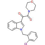 InChI=1/C21H19ClN2O3/c22-18-7-3-1-5-15(18)13-24-14-17(16-6-2-4-8-19(16)24)20(25)21(26)23-9-11-27-12-10-23/h1-8,14H,9-13H2