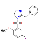 InChI=1/C17H17ClN2O3S/c1-23-15-8-7-14(18)12-16(15)24(21,22)20-10-9-19-17(20)11-13-5-3-2-4-6-13/h2-8,12H,9-11H2,1H3/p+1