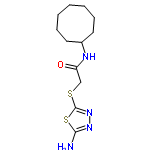 InChI=1/C12H20N4OS2/c13-11-15-16-12(19-11)18-8-10(17)14-9-6-4-2-1-3-5-7-9/h9H,1-8H2,(H2,13,15)(H,14,17)