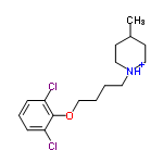 InChI=1/C16H23Cl2NO/c1-13-7-10-19(11-8-13)9-2-3-12-20-16-14(17)5-4-6-15(16)18/h4-6,13H,2-3,7-12H2,1H3/p+1