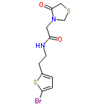 InChI=1/C11H13BrN2O2S2/c12-9-2-1-8(18-9)3-4-13-10(15)5-14-7-17-6-11(14)16/h1-2H,3-7H2,(H,13,15)