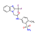 InChI=1/C17H15F3N4O3S/c1-10-6-7-11(8-14(10)28(21,26)27)22-15(25)9-24-13-5-3-2-4-12(13)23-16(24)17(18,19)20/h2-8H,9H2,1H3,(H,22,25)(H2,21,26,27)