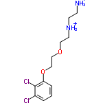 InChI=1/C12H18Cl2N2O2/c13-10-2-1-3-11(12(10)14)18-9-8-17-7-6-16-5-4-15/h1-3,16H,4-9,15H2/p+2