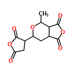 InChI=1/C12H12O7/c1-4-9-6(11(15)19-12(9)16)2-7(17-4)5-3-8(13)18-10(5)14/h4-7,9H,2-3H2,1H3