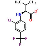 InChI=1/C12H13ClF3NO2/c1-6(2)10(11(18)19)17-9-4-3-7(5-8(9)13)12(14,15)16/h3-6,10,17H,1-2H3,(H,18,19)/p-1/t10-/m0/s1