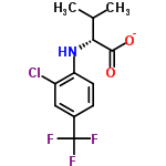 InChI=1/C12H13ClF3NO2/c1-6(2)10(11(18)19)17-9-4-3-7(5-8(9)13)12(14,15)16/h3-6,10,17H,1-2H3,(H,18,19)/p-1/t10-/m1/s1