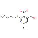 InChI=1/C12H17NO3S/c1-3-4-5-17-11-10(12(15)16)9(7-14)6-8(2)13-11/h6,14H,3-5,7H2,1-2H3,(H,15,16)/p-1