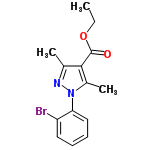 InChI=1/C14H15BrN2O2/c1-4-19-14(18)13-9(2)16-17(10(13)3)12-8-6-5-7-11(12)15/h5-8H,4H2,1-3H3