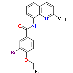 InChI=1/C19H17BrN2O2/c1-3-24-17-10-9-14(11-15(17)20)19(23)22-16-6-4-5-13-8-7-12(2)21-18(13)16/h4-11H,3H2,1-2H3,(H,22,23)