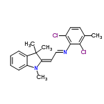 InChI=1/C20H20Cl2N2/c1-13-9-10-15(21)19(18(13)22)23-12-11-17-20(2,3)14-7-5-6-8-16(14)24(17)4/h5-12H,1-4H3/b17-11+,23-12+