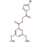 InChI=1/C15H13BrO5S/c1-19-10-5-9(6-11(7-10)20-2)15(18)21-8-12(17)13-3-4-14(16)22-13/h3-7H,8H2,1-2H3