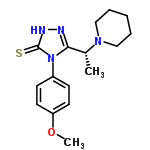 InChI=1/C16H22N4OS/c1-12(19-10-4-3-5-11-19)15-17-18-16(22)20(15)13-6-8-14(21-2)9-7-13/h6-9,12H,3-5,10-11H2,1-2H3,(H,18,22)/t12-/m1/s1