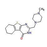 InChI=1/C16H22N4OS/c1-19-6-8-20(9-7-19)10-13-17-15(21)14-11-4-2-3-5-12(11)22-16(14)18-13/h2-10H2,1H3,(H,17,18,21)