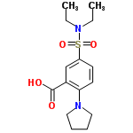 InChI=1/C15H22N2O4S/c1-3-17(4-2)22(20,21)12-7-8-14(13(11-12)15(18)19)16-9-5-6-10-16/h7-8,11H,3-6,9-10H2,1-2H3,(H,18,19)