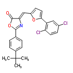 InChI=1/C24H19Cl2NO3/c1-24(2,3)15-6-4-14(5-7-15)22-27-20(23(28)30-22)13-17-9-11-21(29-17)18-12-16(25)8-10-19(18)26/h4-13H,1-3H3/b20-13-