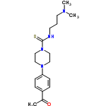 InChI=1/C18H28N4OS/c1-15(23)16-5-7-17(8-6-16)21-11-13-22(14-12-21)18(24)19-9-4-10-20(2)3/h5-8H,4,9-14H2,1-3H3,(H,19,24)