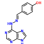 InChI=1/C12H10N6O/c19-9-3-1-8(2-4-9)5-17-18-12-10-11(14-6-13-10)15-7-16-12/h1-7,19H,(H2,13,14,15,16,18)/b17-5+