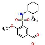 InChI=1/C15H21NO5S/c1-10-5-3-4-6-12(10)16-22(19,20)14-9-11(15(17)18)7-8-13(14)21-2/h7-10,12,16H,3-6H2,1-2H3,(H,17,18)/p-1/t10-,12+/m0/s1