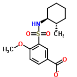 InChI=1/C15H21NO5S/c1-10-5-3-4-6-12(10)16-22(19,20)14-9-11(15(17)18)7-8-13(14)21-2/h7-10,12,16H,3-6H2,1-2H3,(H,17,18)/p-1/t10-,12-/m0/s1