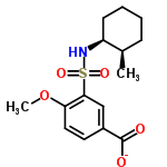 InChI=1/C15H21NO5S/c1-10-5-3-4-6-12(10)16-22(19,20)14-9-11(15(17)18)7-8-13(14)21-2/h7-10,12,16H,3-6H2,1-2H3,(H,17,18)/p-1/t10-,12+/m1/s1