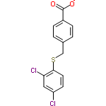 InChI=1/C14H10Cl2O2S/c15-11-5-6-13(12(16)7-11)19-8-9-1-3-10(4-2-9)14(17)18/h1-7H,8H2,(H,17,18)/p-1