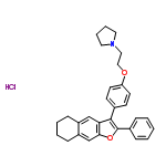 InChI=1/C30H31NO2.ClH/c1-2-8-23(9-3-1)30-29(27-20-24-10-4-5-11-25(24)21-28(27)33-30)22-12-14-26(15-13-22)32-19-18-31-16-6-7-17-31;/h1-3,8-9,12-15,20-21H,4-7,10-11,16-19H2;1H