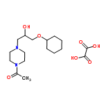 InChI=1/C15H28N2O3.C2H2O4/c1-13(18)17-9-7-16(8-10-17)11-14(19)12-20-15-5-3-2-4-6-15;3-1(4)2(5)6/h14-15,19H,2-12H2,1H3;(H,3,4)(H,5,6)