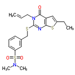 InChI=1/C20H23N3O3S3/c1-5-10-23-19(24)17-12-15(6-2)28-18(17)21-20(23)27-13-14-8-7-9-16(11-14)29(25,26)22(3)4/h5,7-9,11-12H,1,6,10,13H2,2-4H3