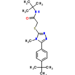 InChI=1/C19H28N4OS/c1-18(2,3)14-10-8-13(9-11-14)16-21-22-17(23(16)7)25-12-15(24)20-19(4,5)6/h8-11H,12H2,1-7H3,(H,20,24)