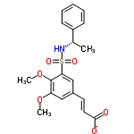 InChI=1/C19H21NO6S/c1-13(15-7-5-4-6-8-15)20-27(23,24)17-12-14(9-10-18(21)22)11-16(25-2)19(17)26-3/h4-13,20H,1-3H3,(H,21,22)/p-1/b10-9+/t13-/m0/s1