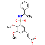 InChI=1/C19H21NO6S/c1-13(15-7-5-4-6-8-15)20-27(23,24)17-12-14(9-10-18(21)22)11-16(25-2)19(17)26-3/h4-13,20H,1-3H3,(H,21,22)/p-1/b10-9+/t13-/m1/s1