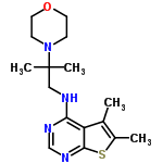 InChI=1/C16H24N4OS/c1-11-12(2)22-15-13(11)14(18-10-19-15)17-9-16(3,4)20-5-7-21-8-6-20/h10H,5-9H2,1-4H3,(H,17,18,19)