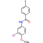 InChI=1/C14H11ClFNO2/c1-19-13-7-6-11(8-12(13)15)17-14(18)9-2-4-10(16)5-3-9/h2-8H,1H3,(H,17,18)