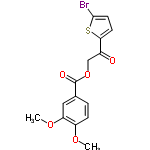 InChI=1/C15H13BrO5S/c1-19-11-4-3-9(7-12(11)20-2)15(18)21-8-10(17)13-5-6-14(16)22-13/h3-7H,8H2,1-2H3