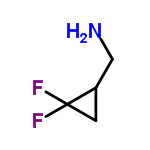 InChI=1/C4H7F2N/c5-4(6)1-3(4)2-7/h3H,1-2,7H2