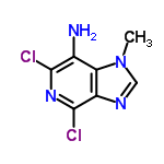 InChI=1/C7H6Cl2N4/c1-13-2-11-4-5(13)3(10)6(8)12-7(4)9/h2H,10H2,1H3