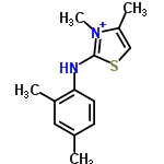 InChI=1/C13H16N2S/c1-9-5-6-12(10(2)7-9)14-13-15(4)11(3)8-16-13/h5-8H,1-4H3/p+1