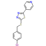 InChI=1/C14H10ClN3S2/c15-12-3-1-10(2-4-12)9-19-14-18-17-13(20-14)11-5-7-16-8-6-11/h1-8H,9H2