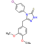 InChI=1/C17H16ClN3O2S/c1-22-14-8-3-11(9-15(14)23-2)10-16-19-20-17(24)21(16)13-6-4-12(18)5-7-13/h3-9H,10H2,1-2H3,(H,20,24)