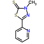 InChI=1/C8H7N3S2/c1-11-8(12)13-7(10-11)6-4-2-3-5-9-6/h2-5H,1H3